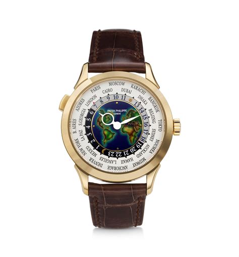 Patek Philippe World Time Yellow Gold Cloisonne Enamel Dial 